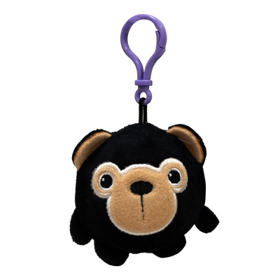 Black Bear Squishy Keychain 3"