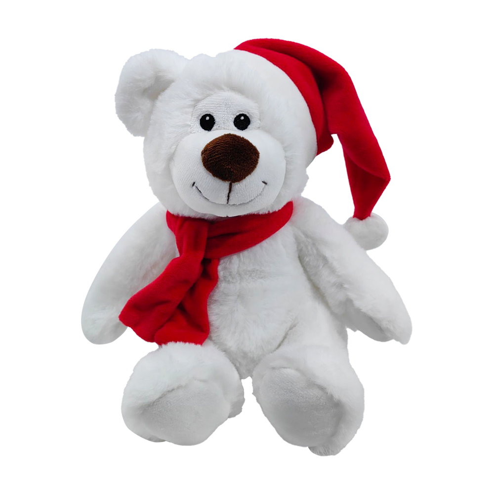 Santa Sammy White Bear 7.5" - 17203