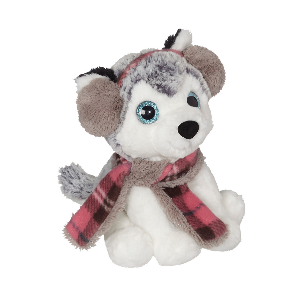 Duffy Husky with Pink Ear Muff 8"